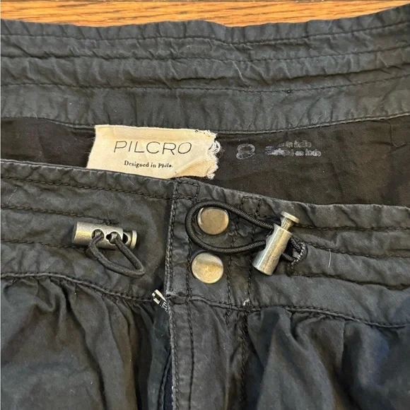 Pilcro by Anthropologie Black Bubble Mini Skirt with Pocket Size 8 Medium